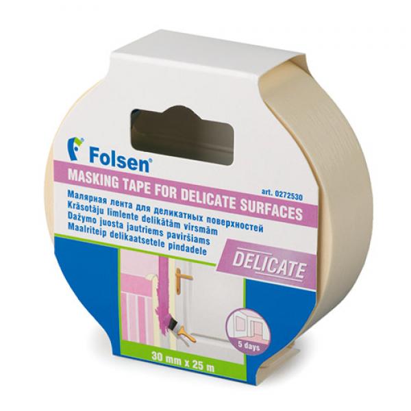 Лента малярная 'Folsen' для деликатных поверхностей 25мм*30м