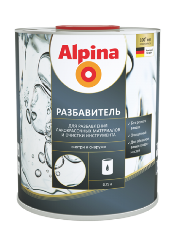 Alpina разбавитель высокоочищенный уайт-спирит